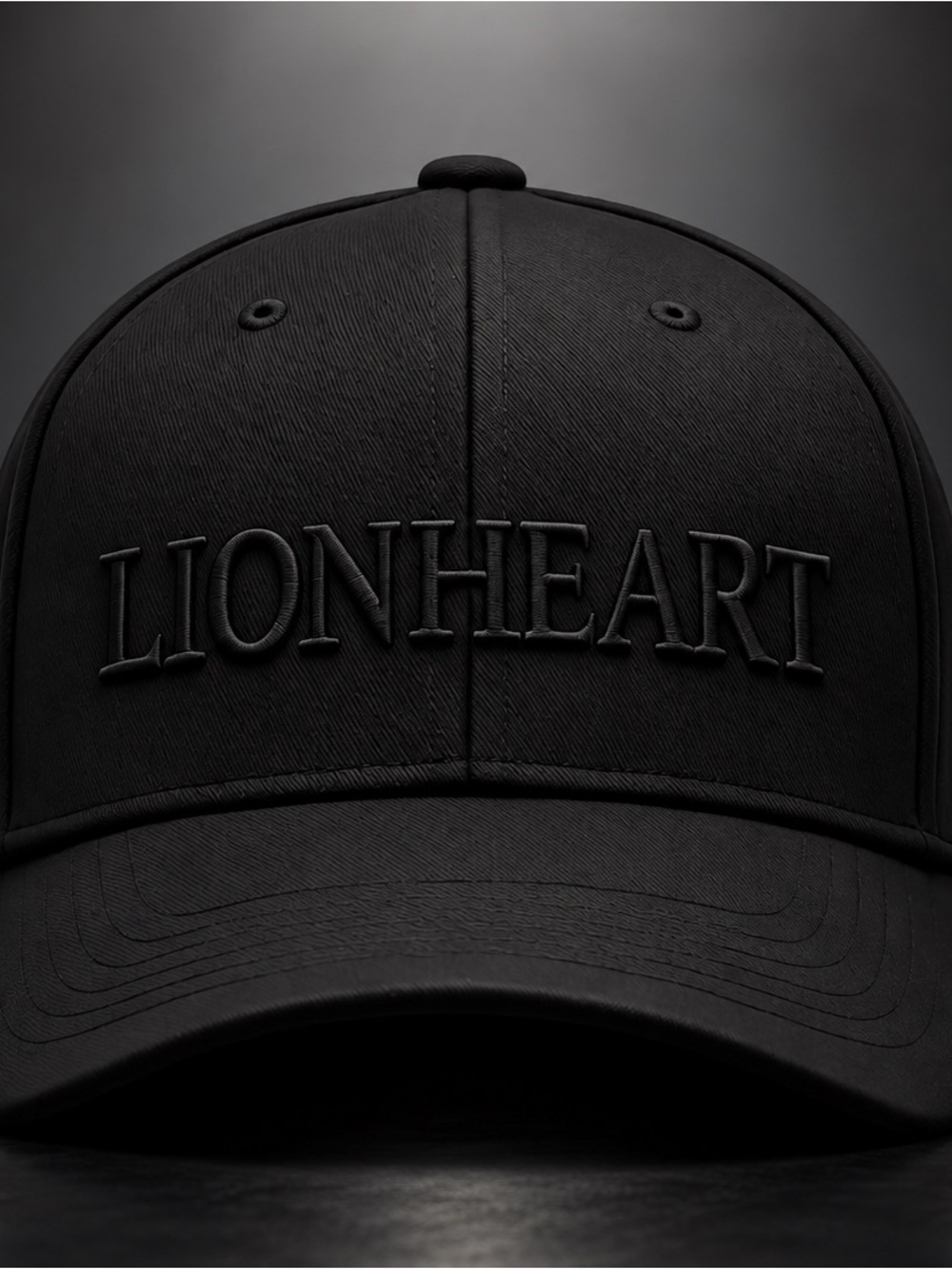 Black Embroidered Cap -